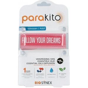 Parakito - Anti Mug Armband - Fuchsia - Essentiële Oliën