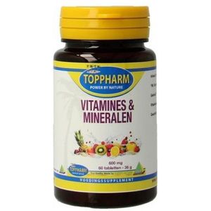 Toppharm Vitamines & Mineralen 60 tabletten