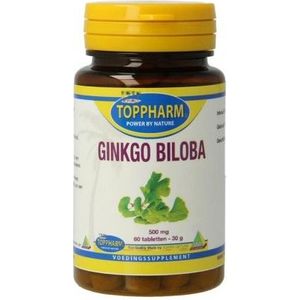 Toppharm Ginkgo Biloba 500 mg 60 tabletten