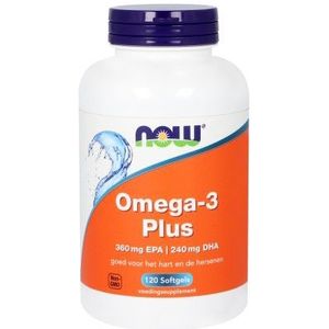 NOW Omega-3 Plus 360 mg EPA 240 mg DHA 120 softgels