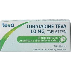 Teva - Loratadine - Allergiemiddel - 10 mg - 10 Tabletten