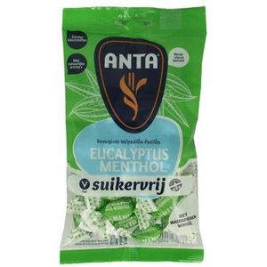 Anta - Flu Eucalyptus - Suikervrije Keelpastilles - 120 Gram - Met Stevia