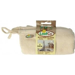 Loofco - Vaatdoekjes - Biologisch - 2 Stuks - 100% Egyptisch Katoen - 20x30 cm
