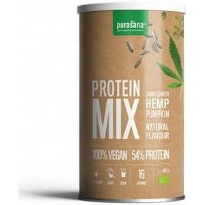 Purasana Vegan Protein zonnebloem hennep naturel 400 gram