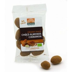 Mattisson Amandelen kaneel snack pure chocolade biologisch 35 gram