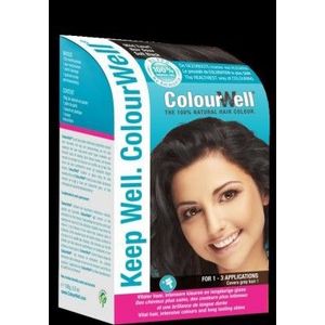 Colourwell 100% natuurlijke haarkleuring mild zwart 100 gram