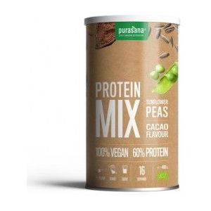 Purasana Protein mix erwt & zonnebloem cacao 400 gram