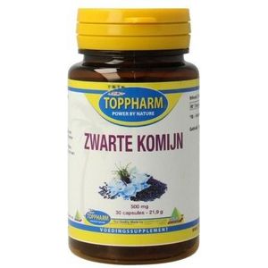 Toppharm - Zwarte Komijn - Kruidenpreparaat - 500 mg - 30 Softgels