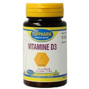 Toppharm Vitamine d3 60 softgels