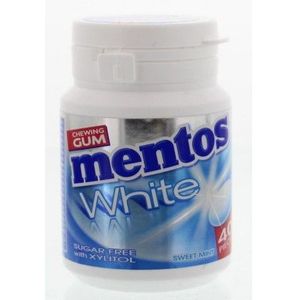 Mentos Gum sweetmint white pot 40 stuks