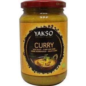 Yakso Curry wok saus biologisch 350 gram