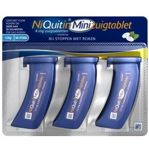 Niquitin Zuigtablet mini mint 4 mg 60 zuigtabletten
