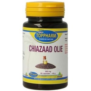 Toppharm Chiazaad olie 500 mg 60 softgels