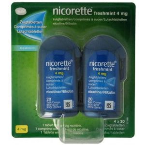 Nicorette Zuigtablet freshmint 4 mg 80 zuigtabletten