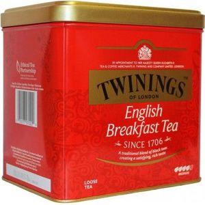 Twinings English breakfast blik 500 gram