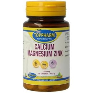 Toppharm Calcium Magnesium Zink 50 tabletten