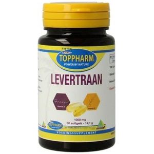 Toppharm Levertraan 1000 mg 30 softgels