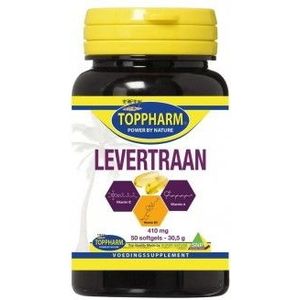 Toppharm Levertraan 410 mg 50 softgels