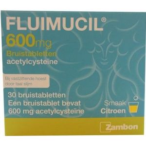 Fluimucil Bruistablet 600 mg 30 bruistabletten