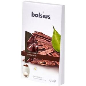 Bolsius Waxmelts true scents oud wood 6 stuks