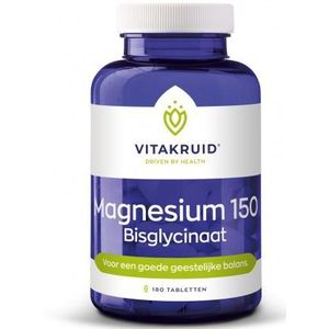 Vitakruid Magnesium 150 bisglycinaat 180 tabletten
