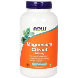 NOW Magnesium citraat 200 mg 250 tabletten