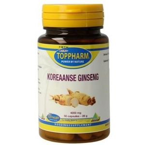 Toppharm Koreaanse Ginseng 4000 mg 50 capsules
