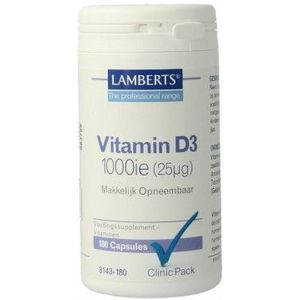 Lamberts Clinic Pack Vitamine D 25mcg 180 capsules