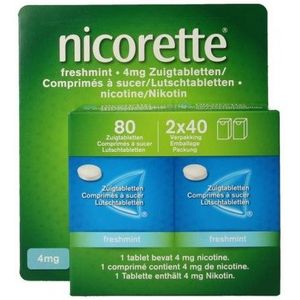 Nicorette Freshmint 4 mg 80 zuigtabletten