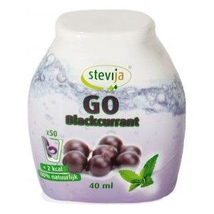 Stevija Stevia limonadesiroop go blackcurrant 40 ml
