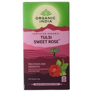 Organic India Tulsi sweet rose thee biologisch 25 stuks