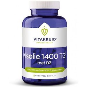 Vitakruid Visolie 1400 TG met D3 90 softgels