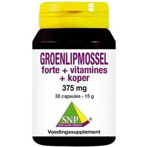 SNP Groenlipmossel forte + vitamines + koper 30 capsules