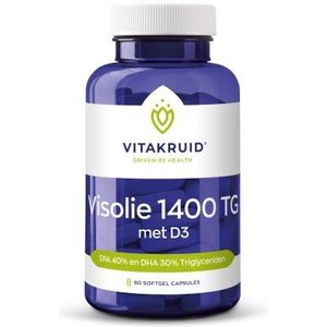 Vitakruid Visolie 1400 TG met D3 60 softgels