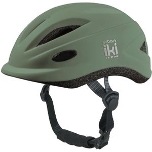 Urban Iki Kinderhelm fiets in icho green S - Veilige kinsluiting - Comfortabel en lichtgewicht - Voldoet aan EU standaard EN1078 - Met geïntegreerd lampje