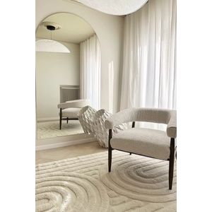Boogspiegel  215x110cm | Nordic Style | Scandinavisch | Halfrond | Zonder lijst | Randloos | Pas spiegel | Staande spiegel