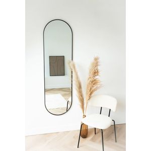 Passpiegel 170x50cm | Nordic Style | Zwart | Scandinavisch | Pas spiegel | Staande spiegel