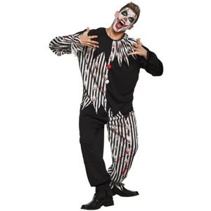 Boland Bloody Clown Kostuum Heren Zwart/Wit maat 58/60