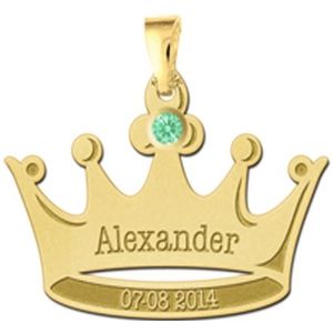 Gouden kroon met geboortesteen