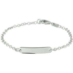 Zilveren graveerarmband met jasseron plaat