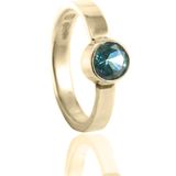 Gouden ring met 6mm rainbow topaas