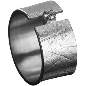 Vingerafdruk ring met steen 800