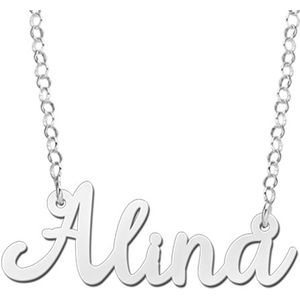 Zilveren naamketting Alina Names4ever