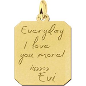 Gouden Hanger Gegraveerd met Tekst Names4ever