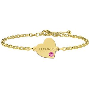 Gouden armband met hartje en steentje Names4ever