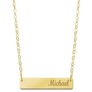 Gouden Bar naamketting Medium Names4Ever