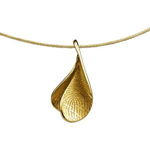 Gouden design vingerafdruk hanger