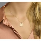 Geelgouden - Graveerhanger - Rechthoek - 14 Karaat - Hoogglans Afgewerkt