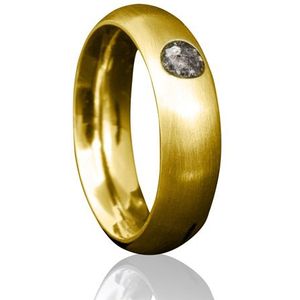 Gouden bolle asring met ronde askamer