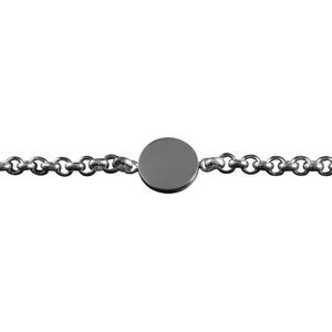 Zilveren armband met ronde hanger en gesloten askamer